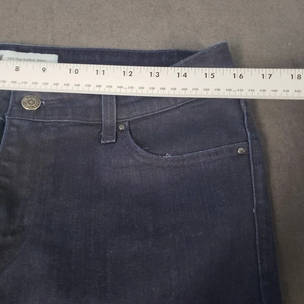 Levis Jeans Womens Size 12 Mid Rise Bootcut Skinny Dark Wash Red‎ Tab